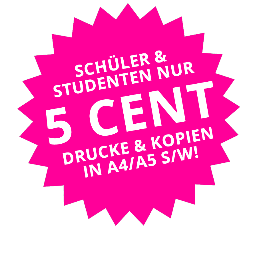 unicopy frankfurt: s/w Kopien für nur 5 Cent für Schüler und Studenten